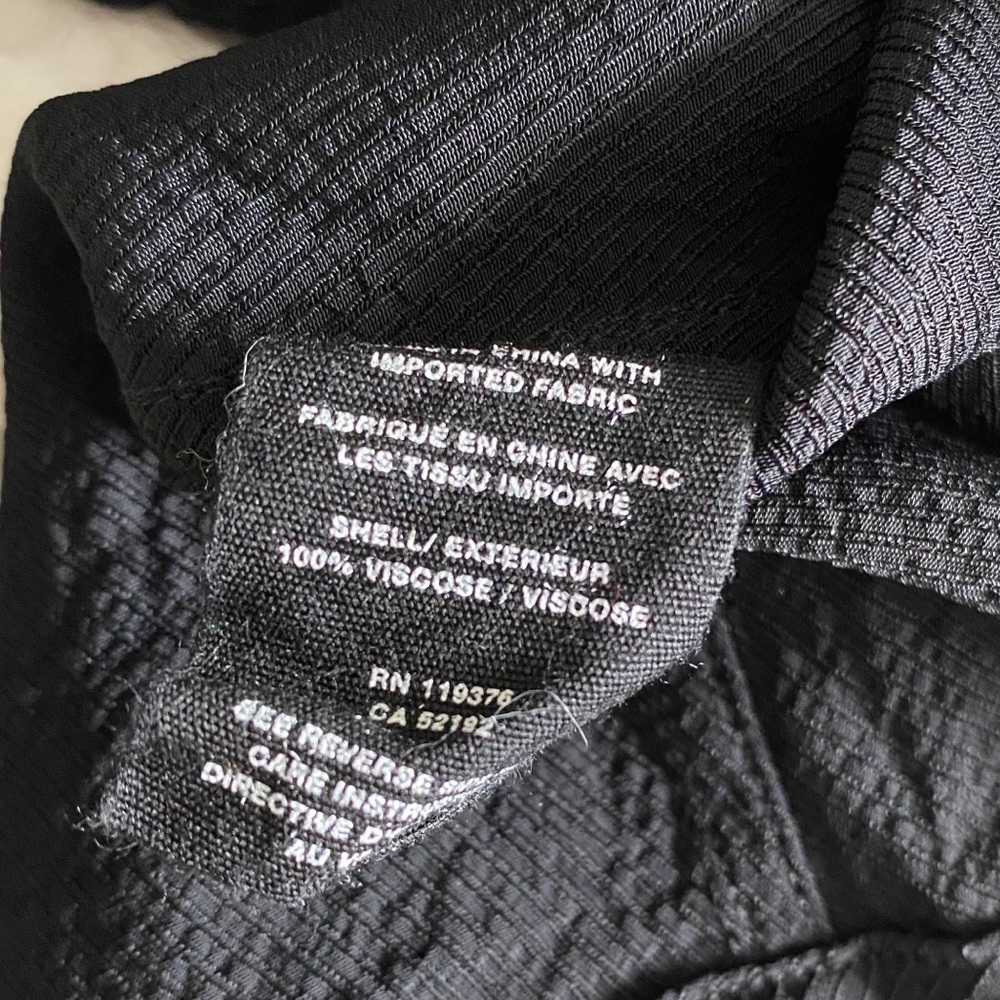 Helmut Lang Black Button Down Open Back Blouse Xs - image 6